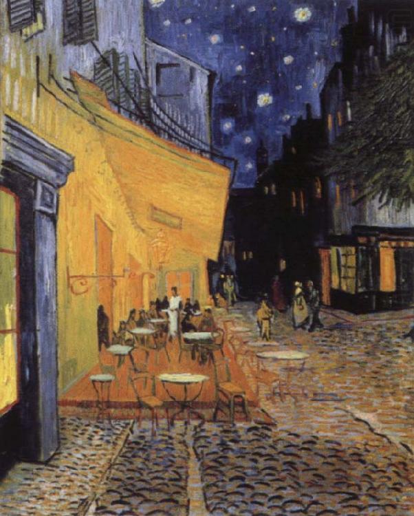 Vincent Van Gogh cafe terrace at the Place you forum in Arles in night oil painting picture
